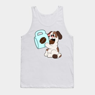 Dog with Cup of Coffee Tank Top